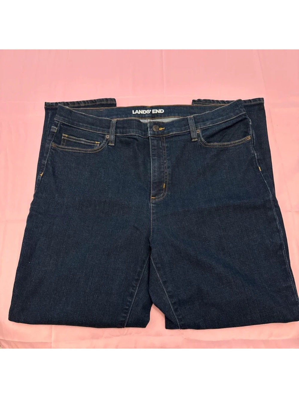 Lands' End dark wash denim jeans [COPY]